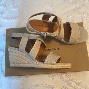 Lucky Brand Maeli Espadrille Wedge Sandal. Size 7 1/2